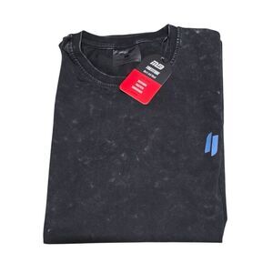 Black Acid Wash Graphic Men's Shirt